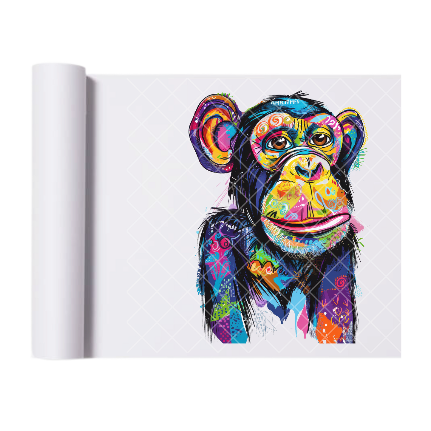 Sketchy Ape - Direct Print Film Transfer for Trendy T-Shirts, Cotton, Polyester & Blends - High-Quality Print