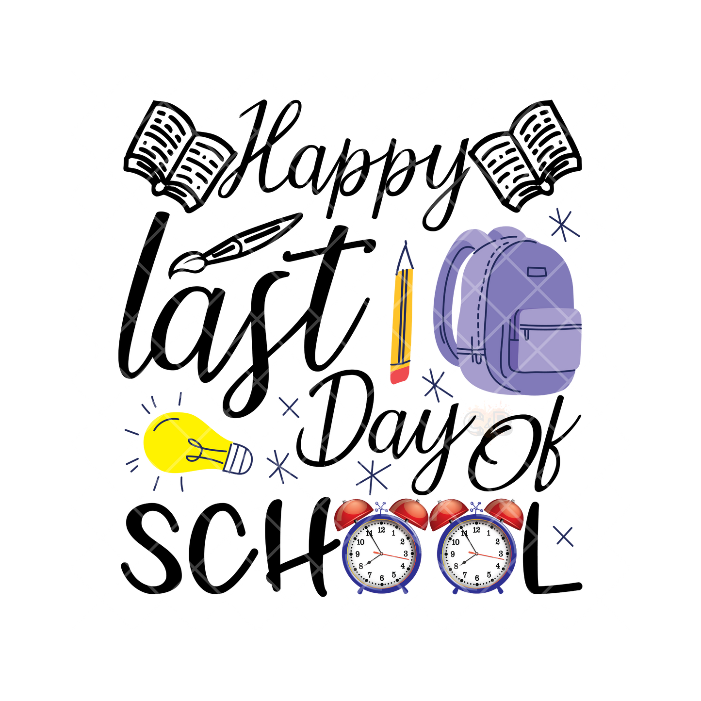 Last Day Of School Purple BackPack PNG
