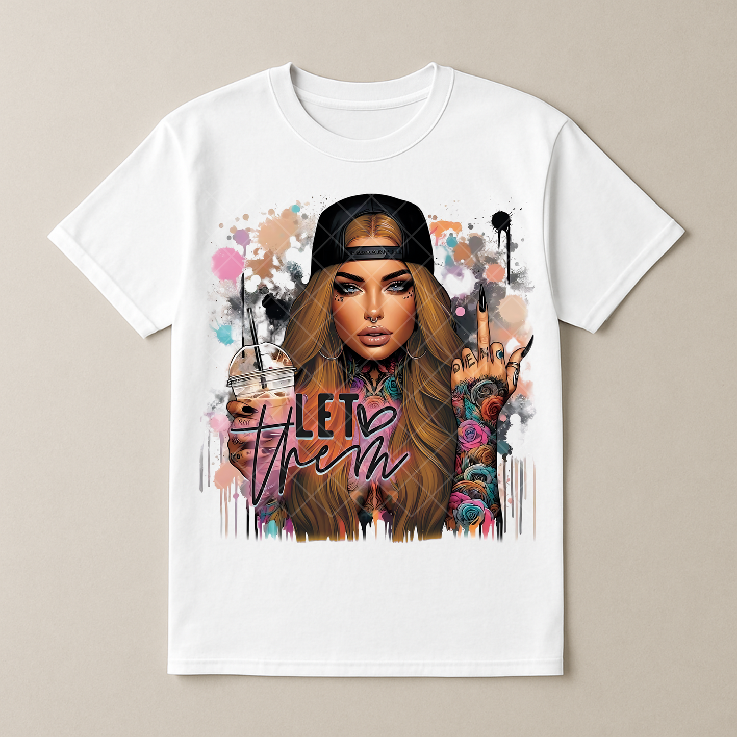 Let Them Babe Blonde Hair PNG File