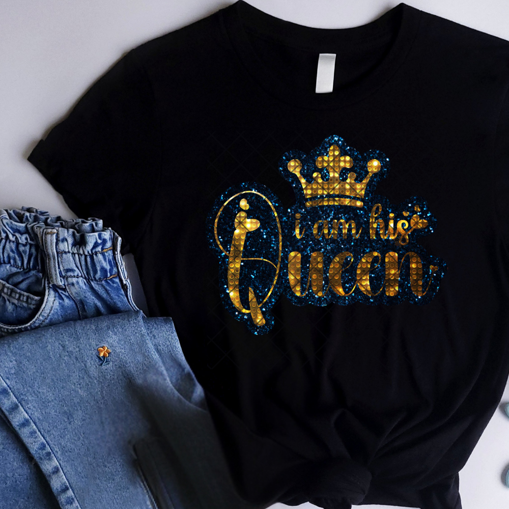 I Am His Queen Bling PNG File