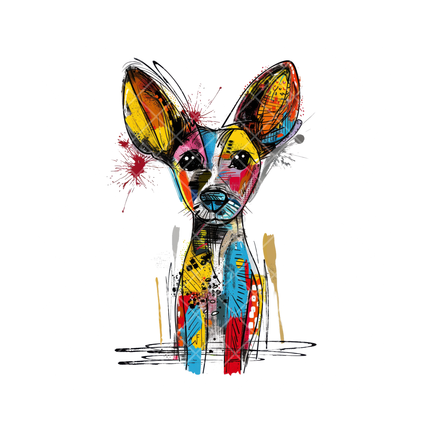 Chihuahua Art Painting PNG
