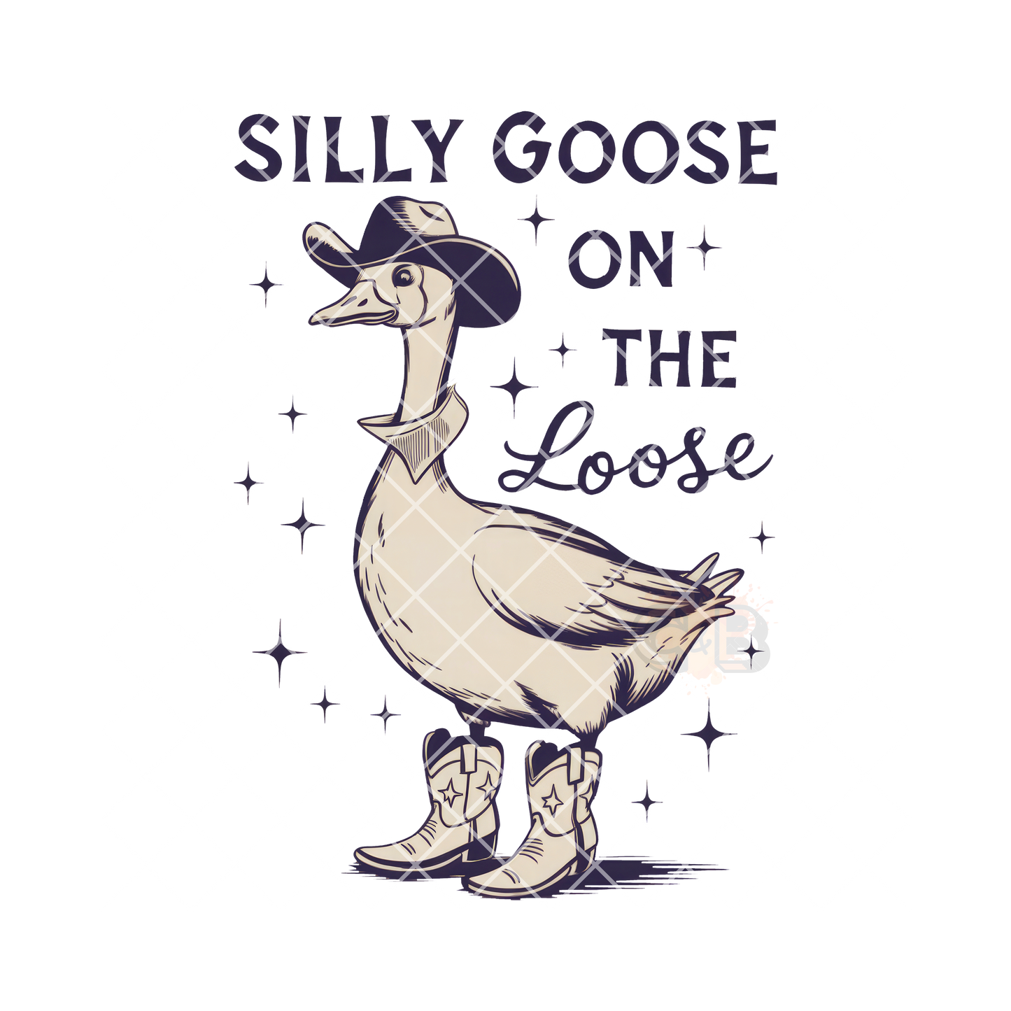 Silly goose cowboy PNG