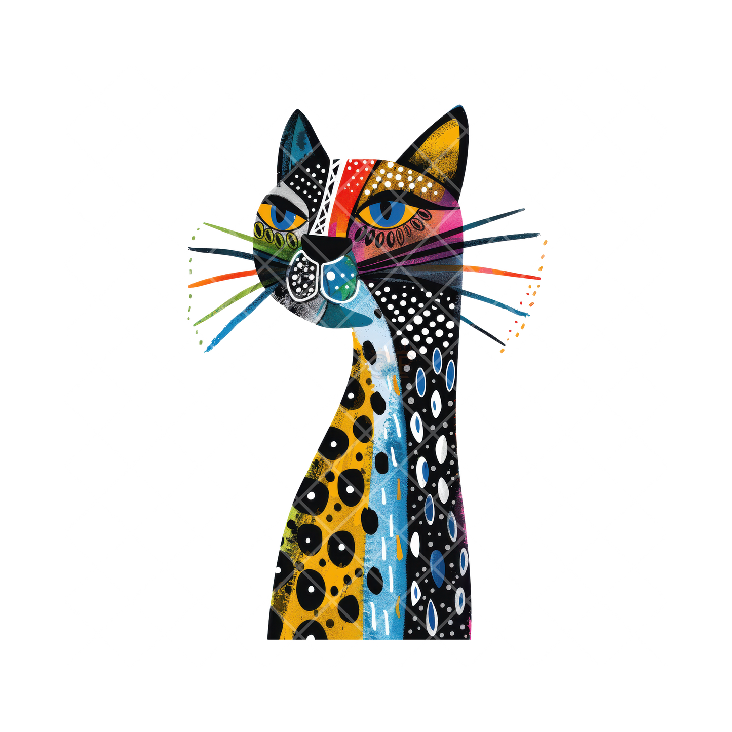 Cat Art Painting PNG