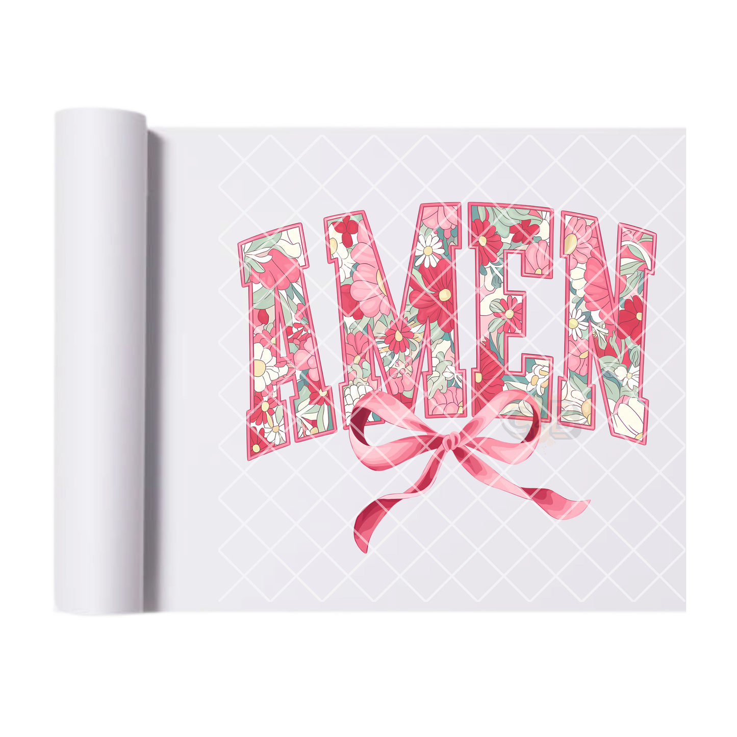 Amen pink ribbon DTF transfer-high quality transfer for printing