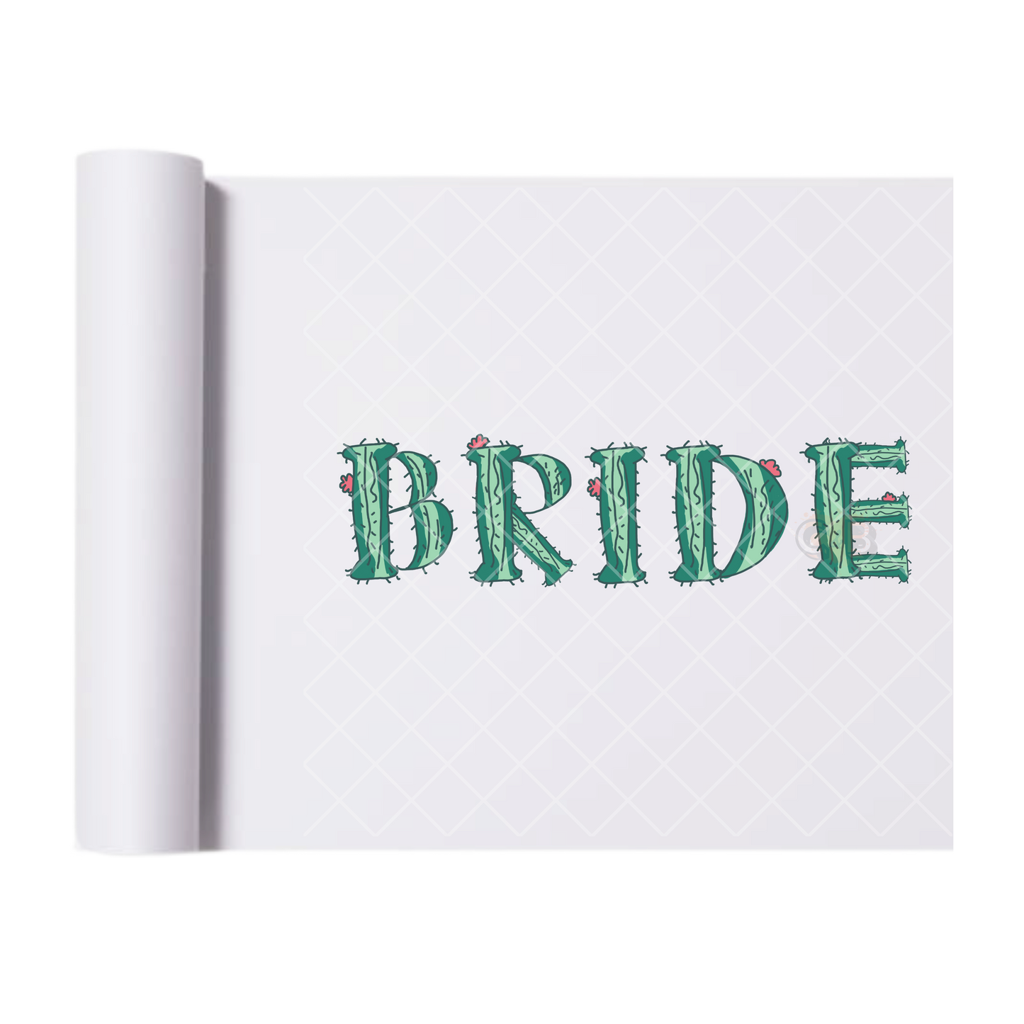 Bride Cactus Font - Direct Print Film Transfer for T-Shirts, Cotton, Polyester & Blends - High-Quality Print