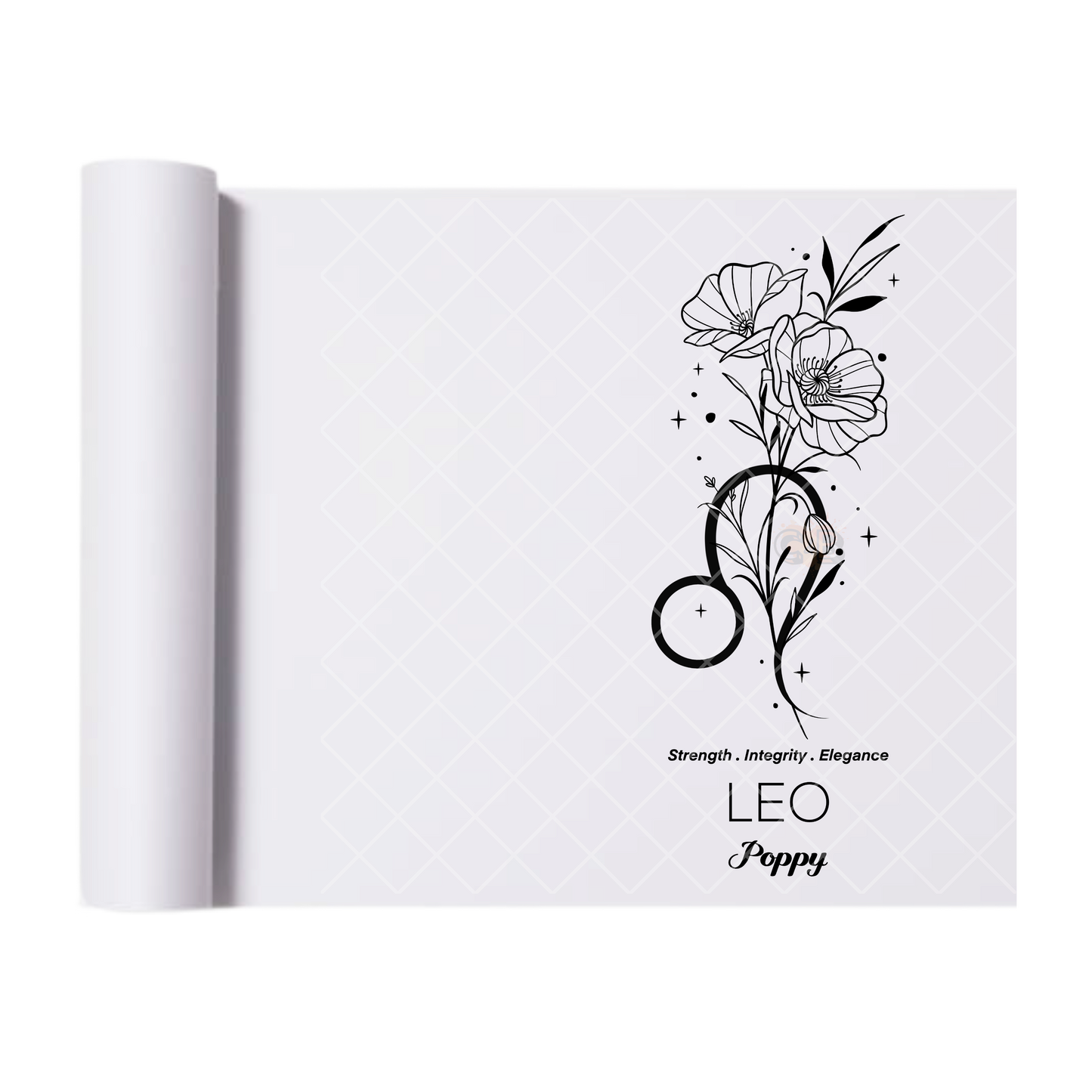 Leo Poppy - Direct Print Film Transfer for T-Shirts, Cotton, Polyester & Blends - High-Quality Print