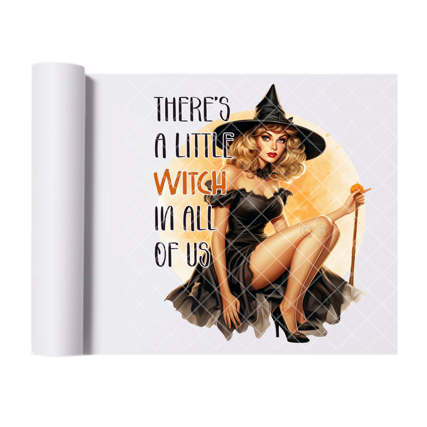 There’s A Little Halloween - Ready To Press Print Transfer for Apparel, Cotton, Polyester & Blends - High-Quality Print- Commercial Grade