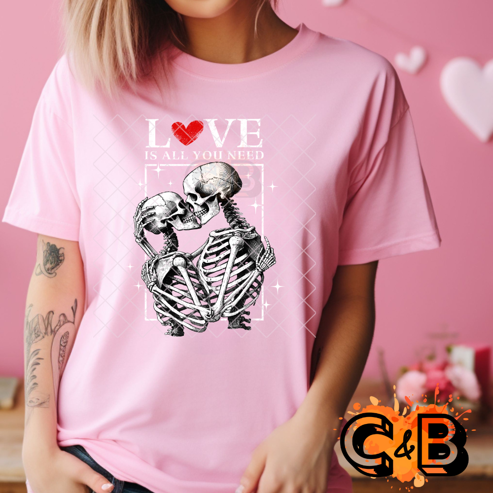 Love is all you need skeleton make out session PNG