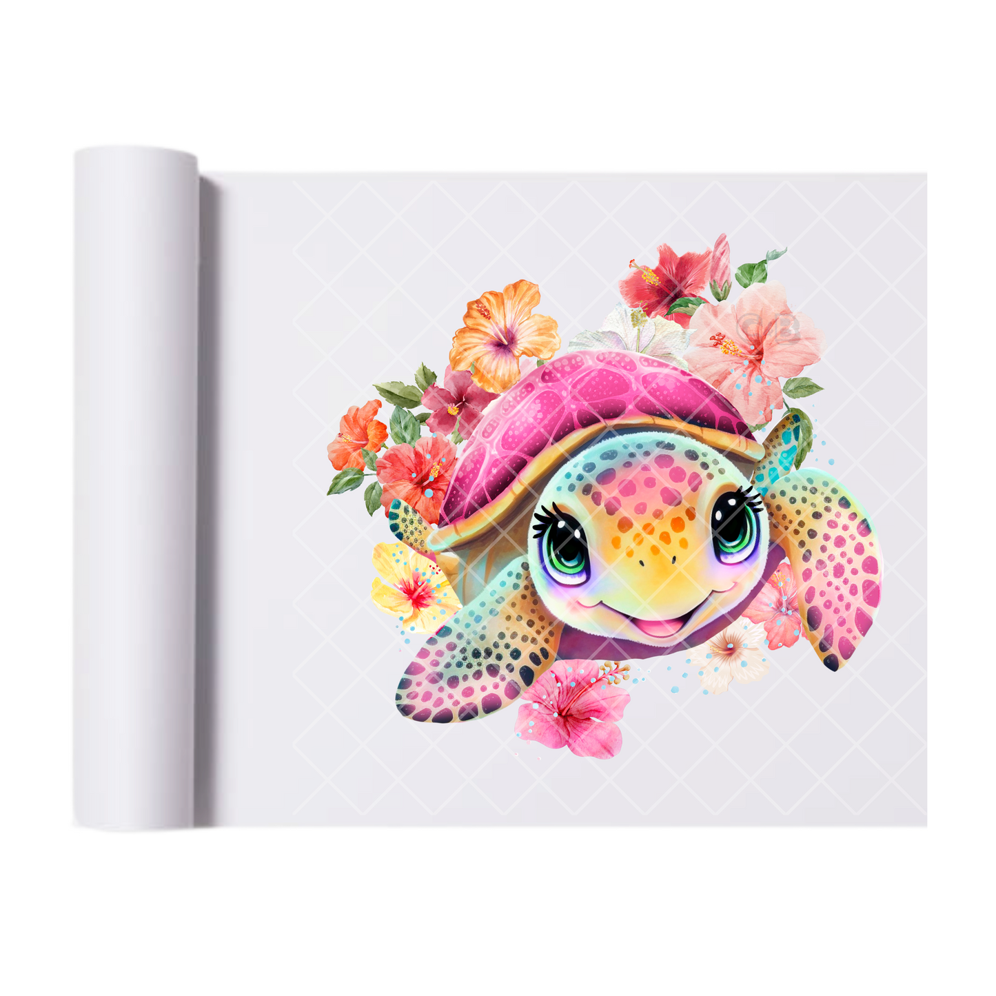 Pink Sea Turtle Baby - Direct Print Film Transfer for Trendy T-Shirts, Cotton, Polyester & Blends - High-Quality Print