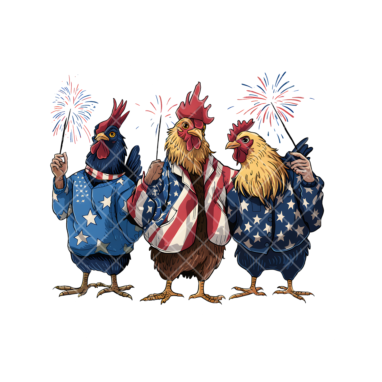 Patriot Chicken Trio PNG