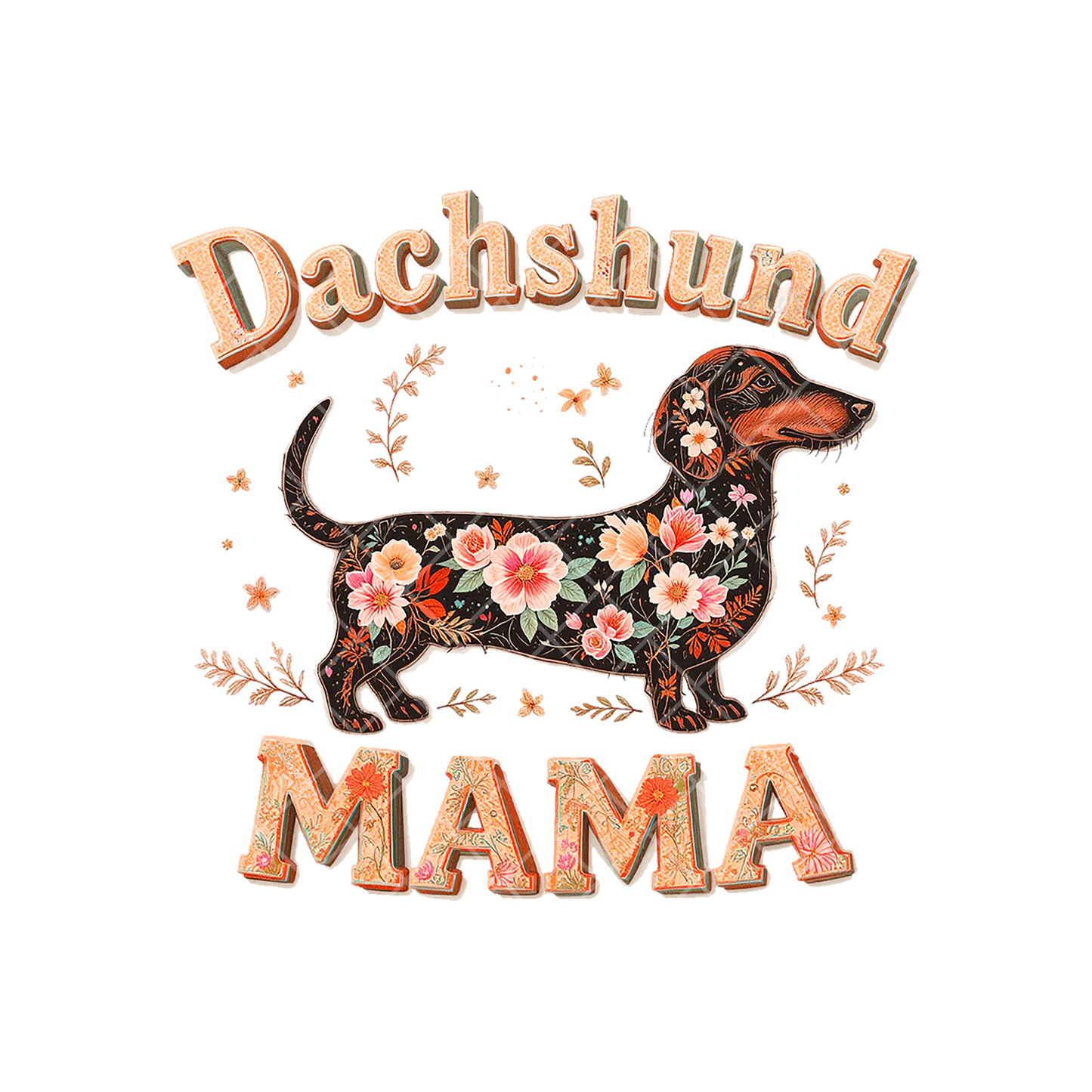 Dachshund Mama Embroidery PNG
