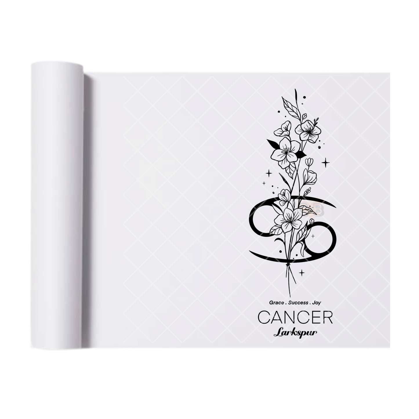 Cancer Larkspur - Direct Print Film Transfer for T-Shirts, Cotton, Polyester & Blends - High-Quality Print