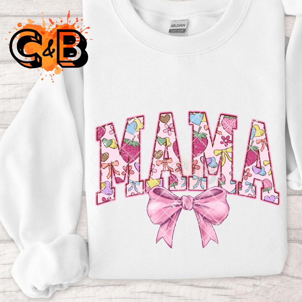 Pink bow mom strawberry’s T-Shirt