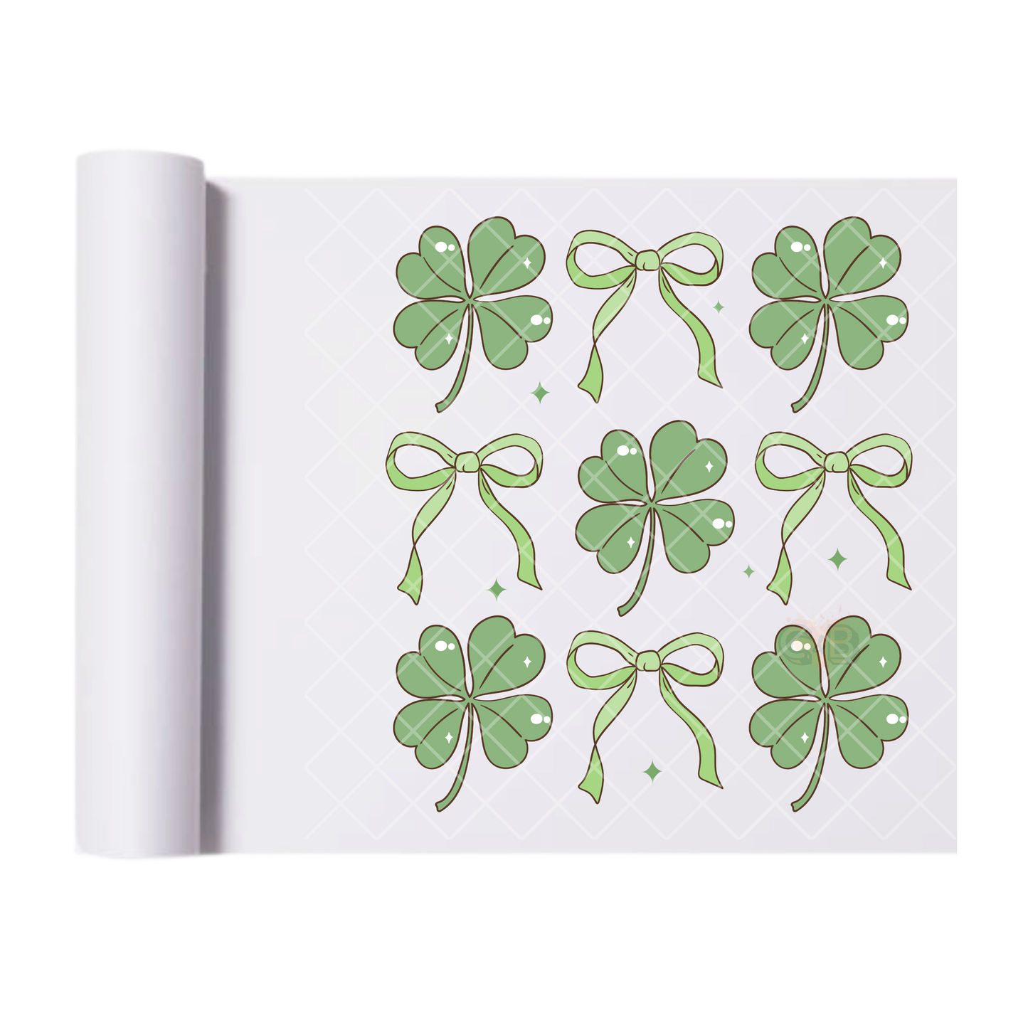 Clovers And Bows - Direct Print Film Transfer for T-Shirts, Cotton, Polyester & Blends - High-Quality DTF Print