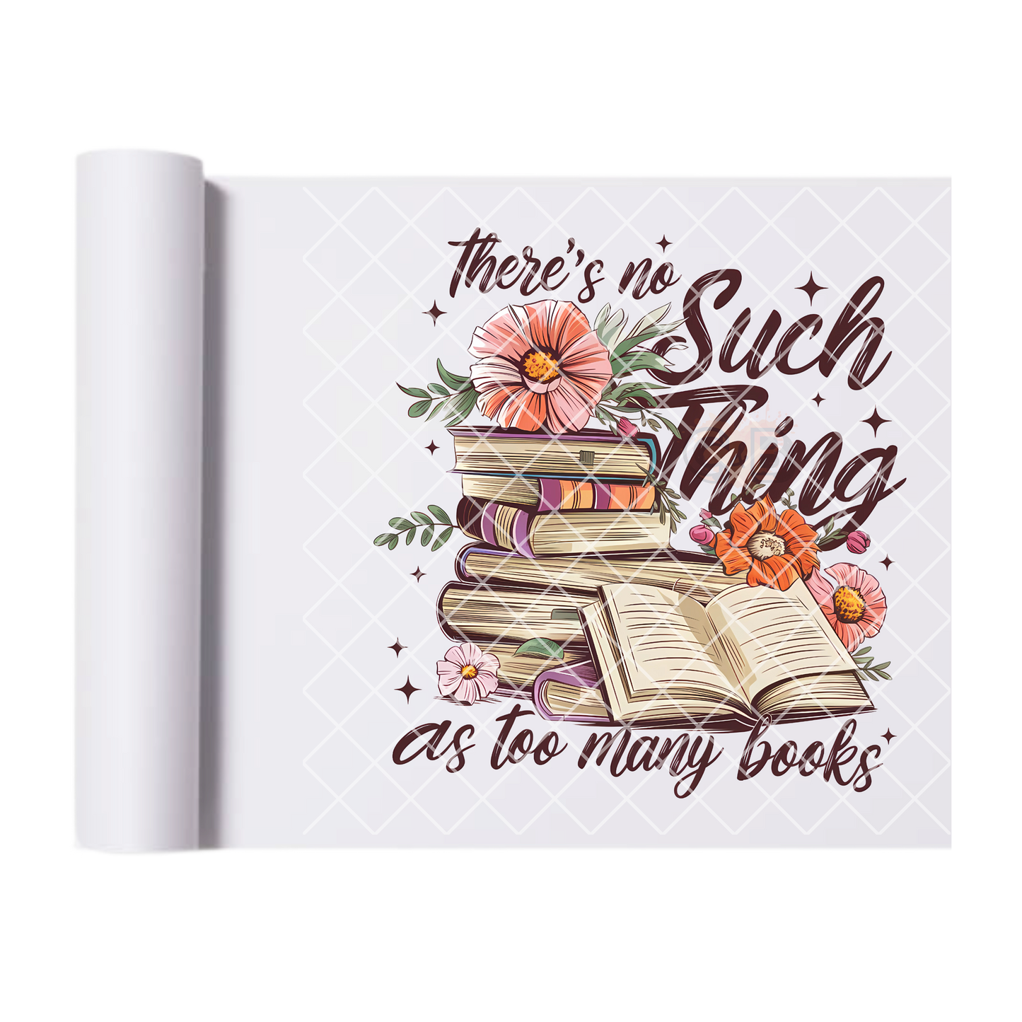 Too many books DTF transfer-high quality transfer for printing