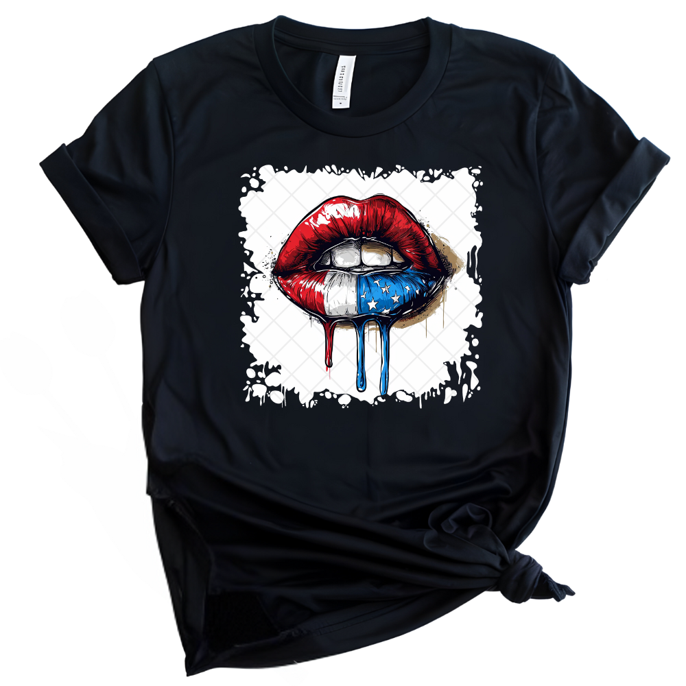 Dripping American Lips PNG