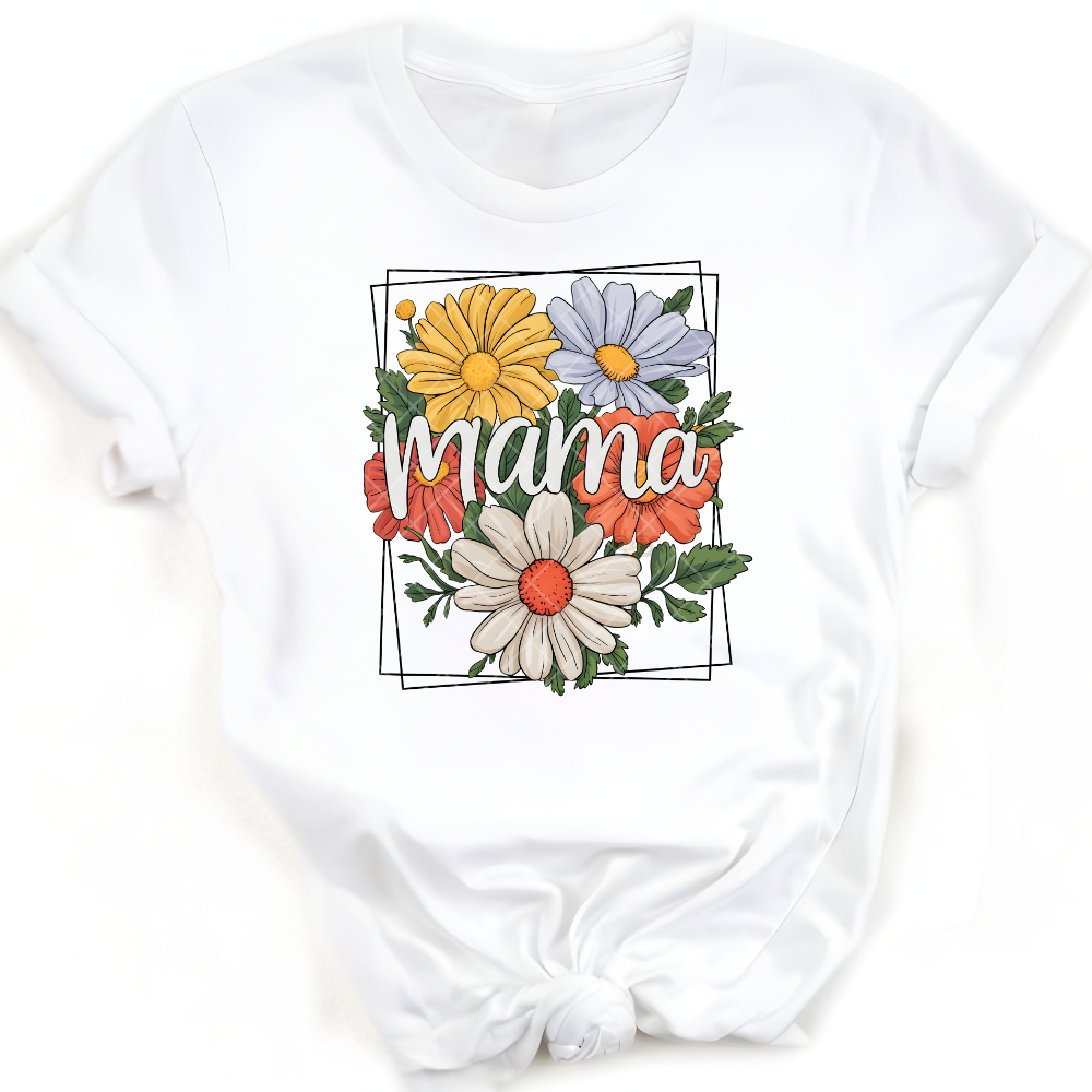 Mama Wildflowers Frame PNG