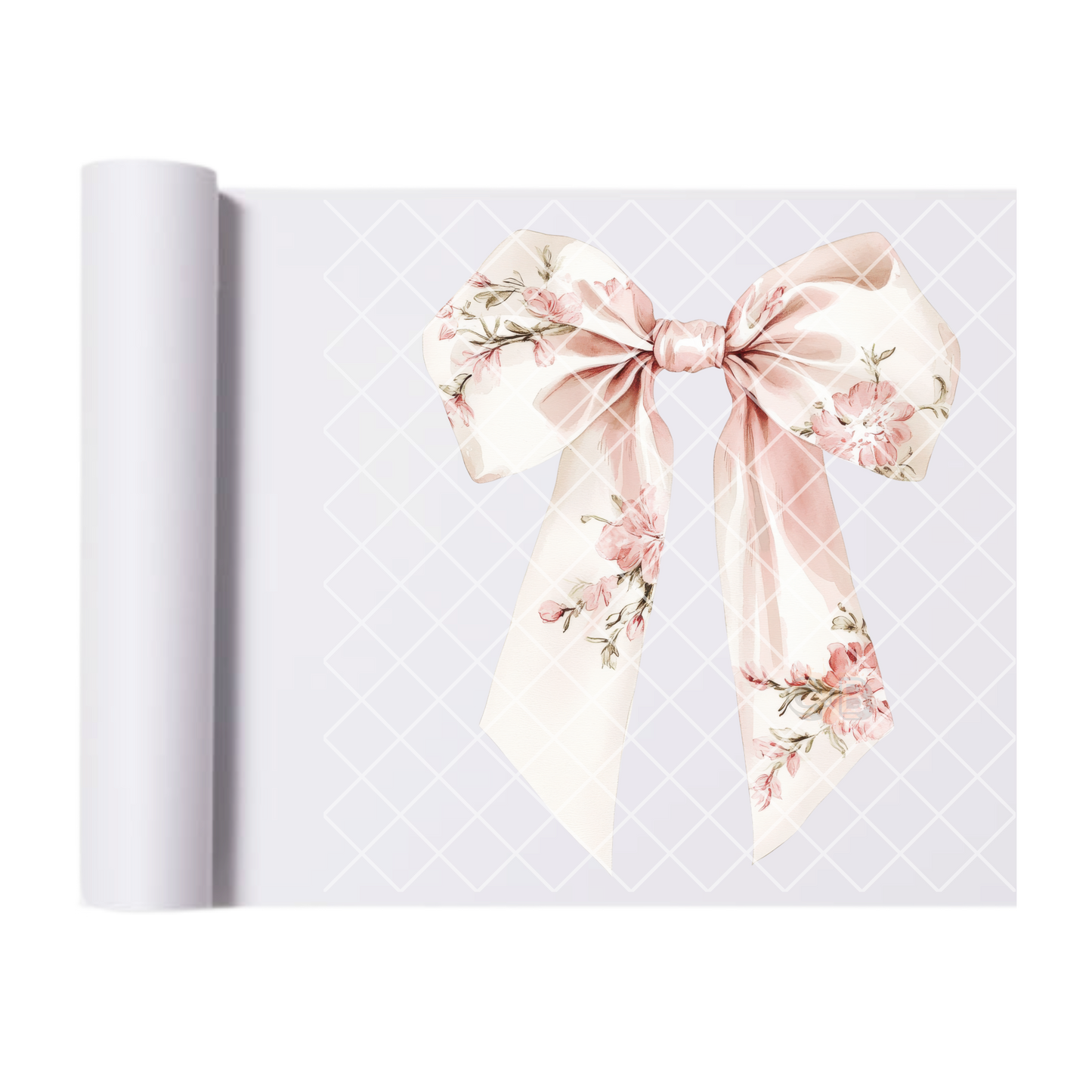 Elegant Floral Bow - Direct Print Film Transfer for T-Shirts, Cotton, Polyester & Blends - High-Quality DTF Print