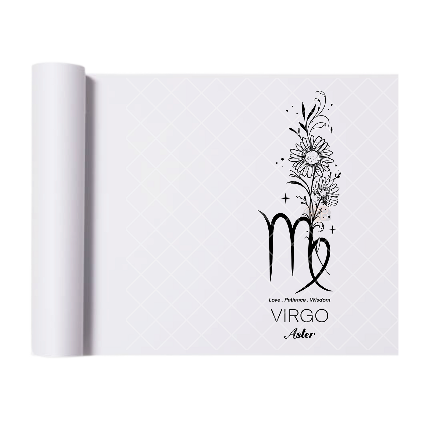 Virgo Aster - Direct Print Film Transfer for T-Shirts, Cotton, Polyester & Blends - High-Quality Print