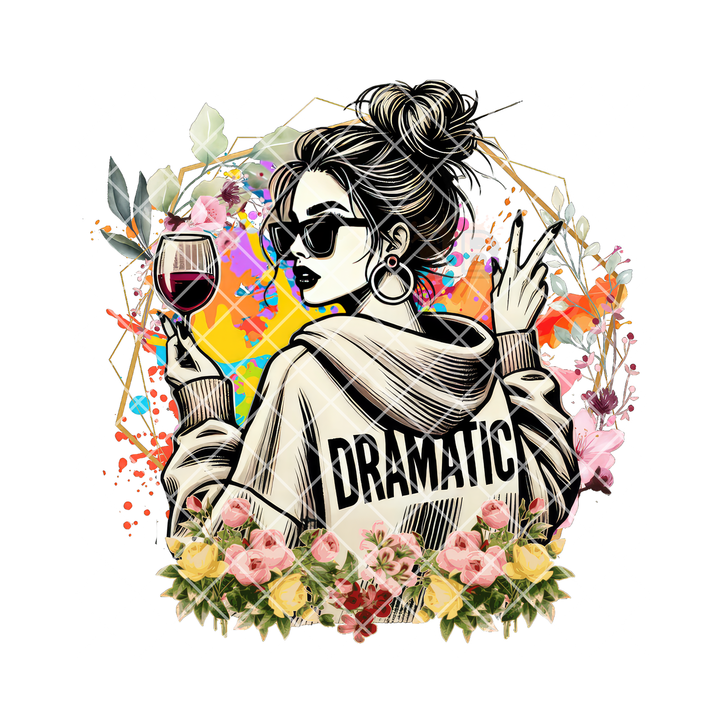Dramatic fem artwork PNG