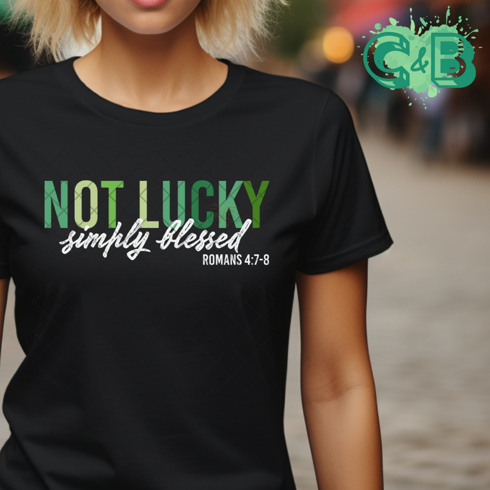 Not Lucky Simply Blessed PNG