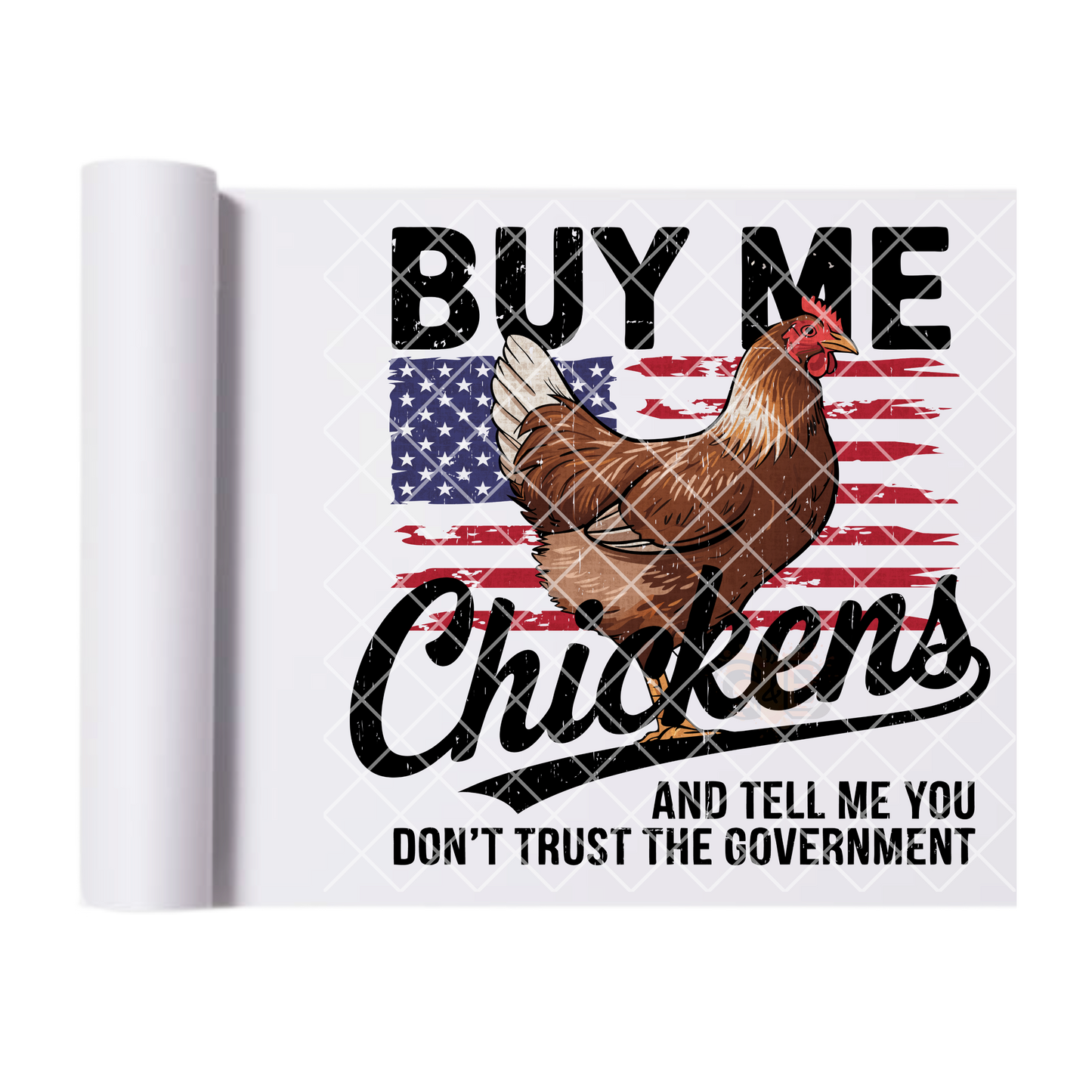 Buy me chickens American flag DTF film t shirt transfer