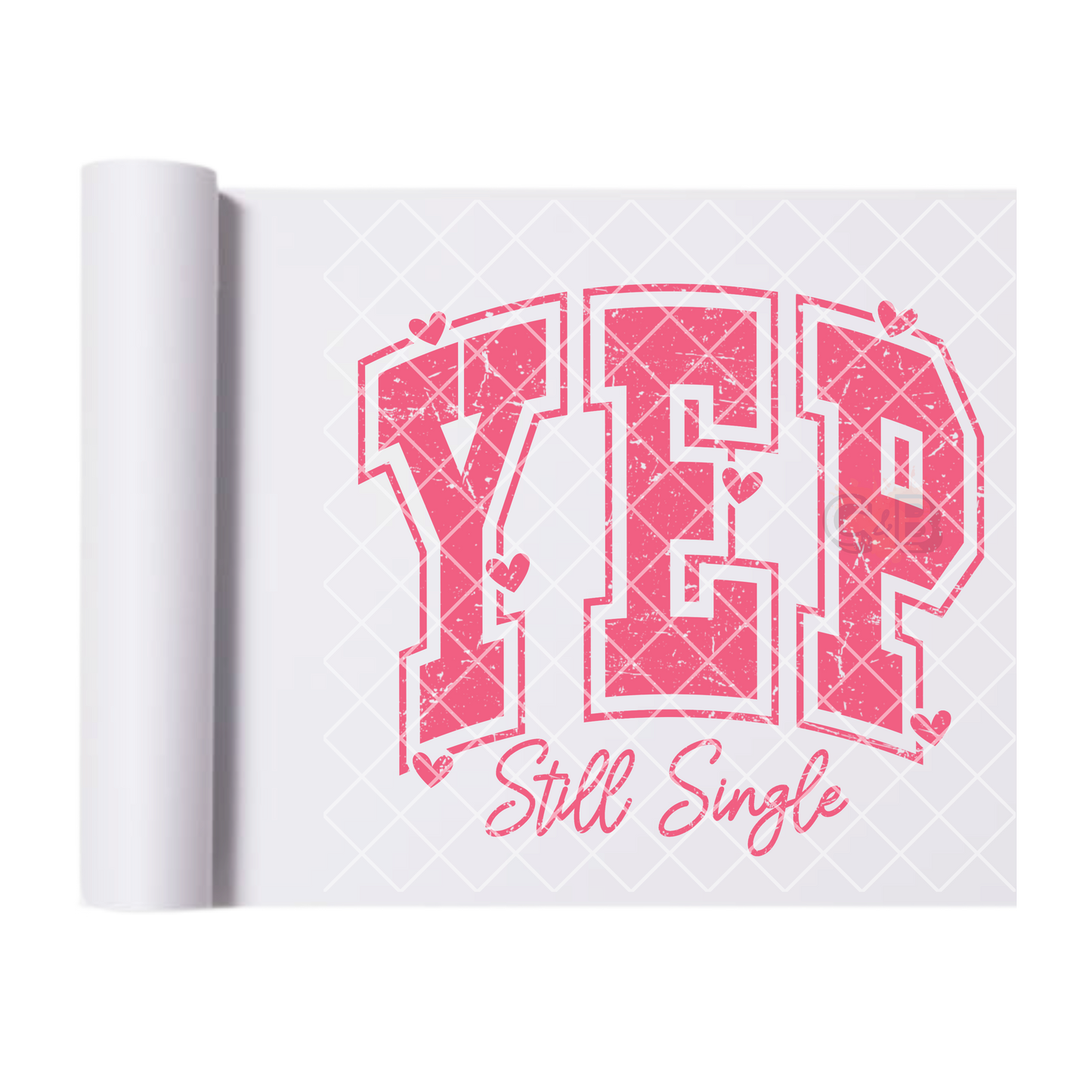 Yep still single pink font DTF film t shirt transfer