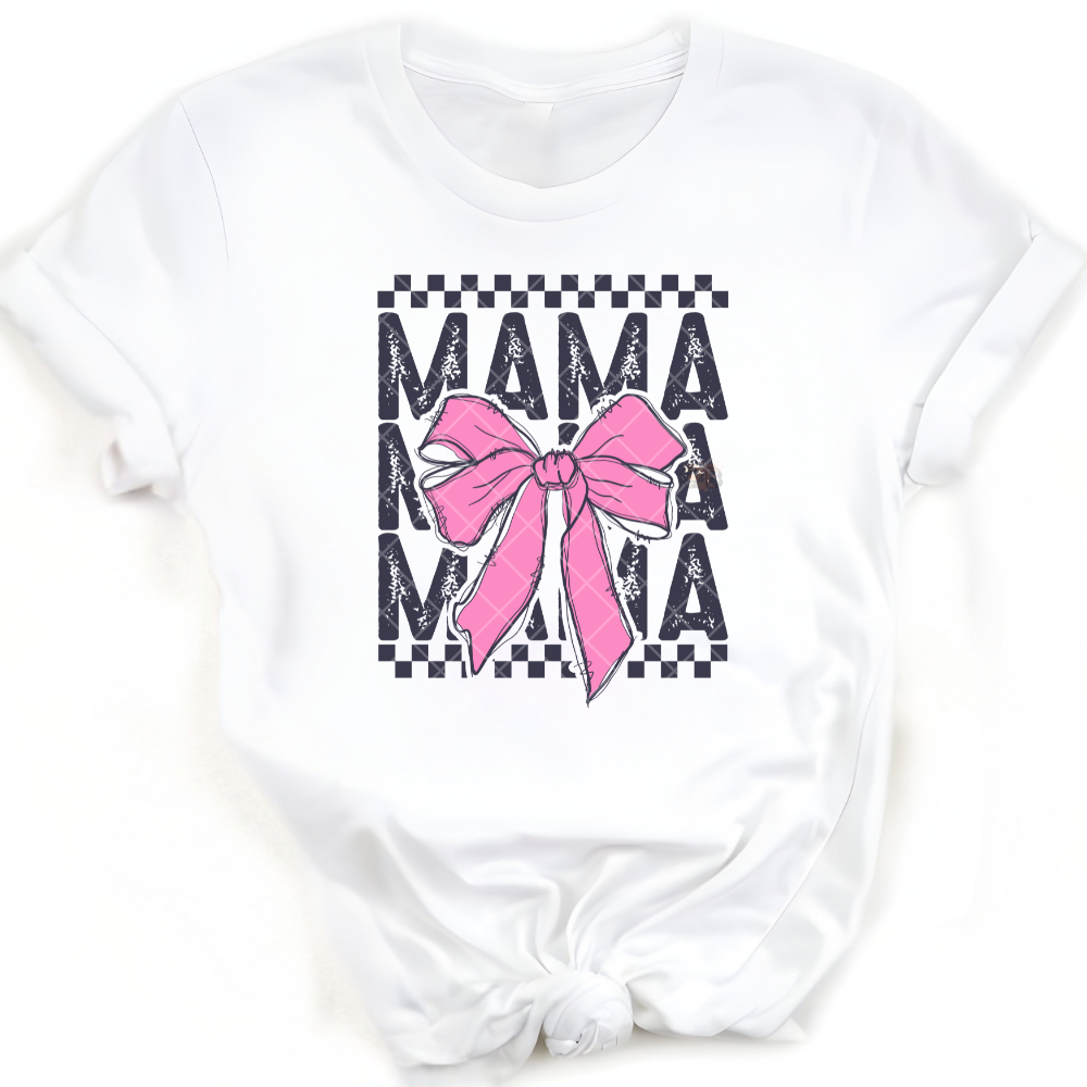 Mama Animated Pink Bow PNG