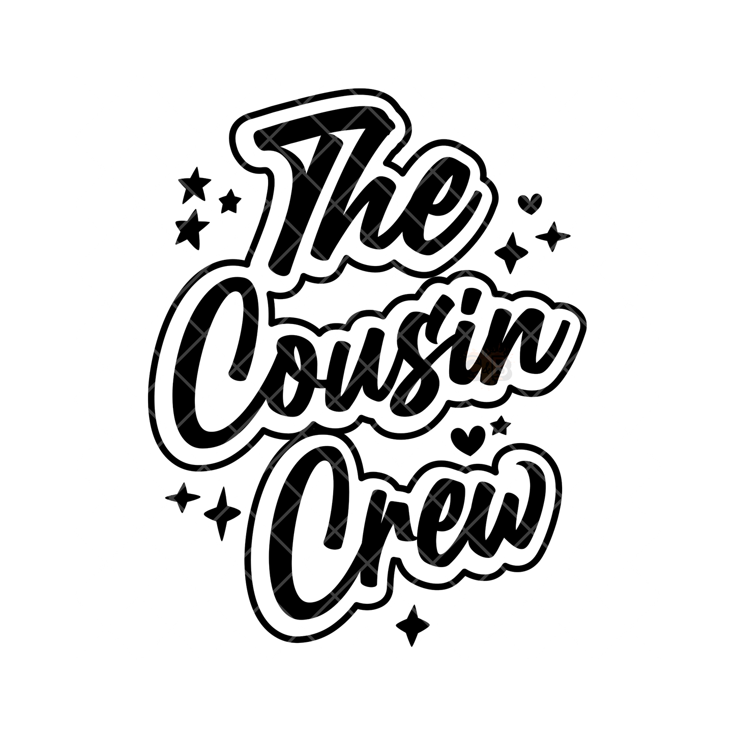 The Cousin Crew Black PNG
