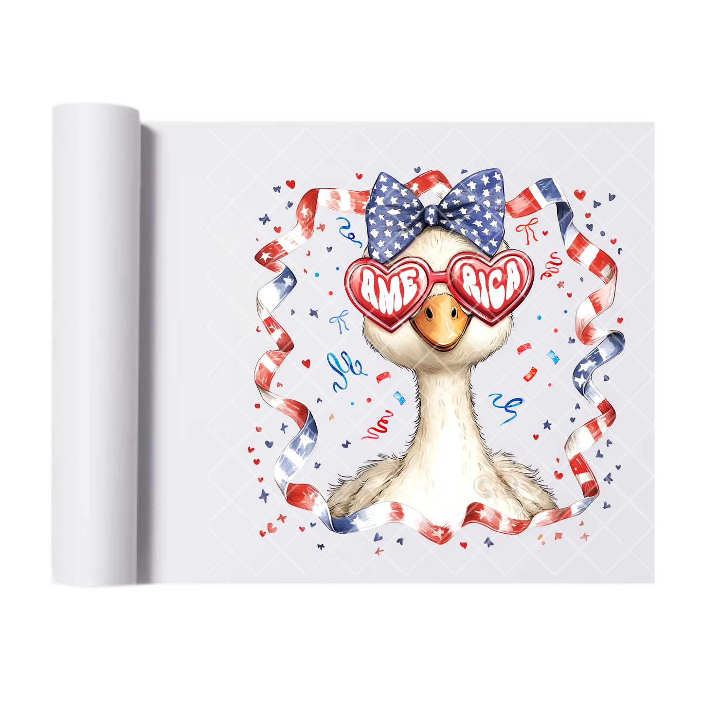 Patriotic Goose America Shades - Direct Print Film Transfer for Trendy T-Shirts, Cotton, Polyester & Blends - High-Quality Print