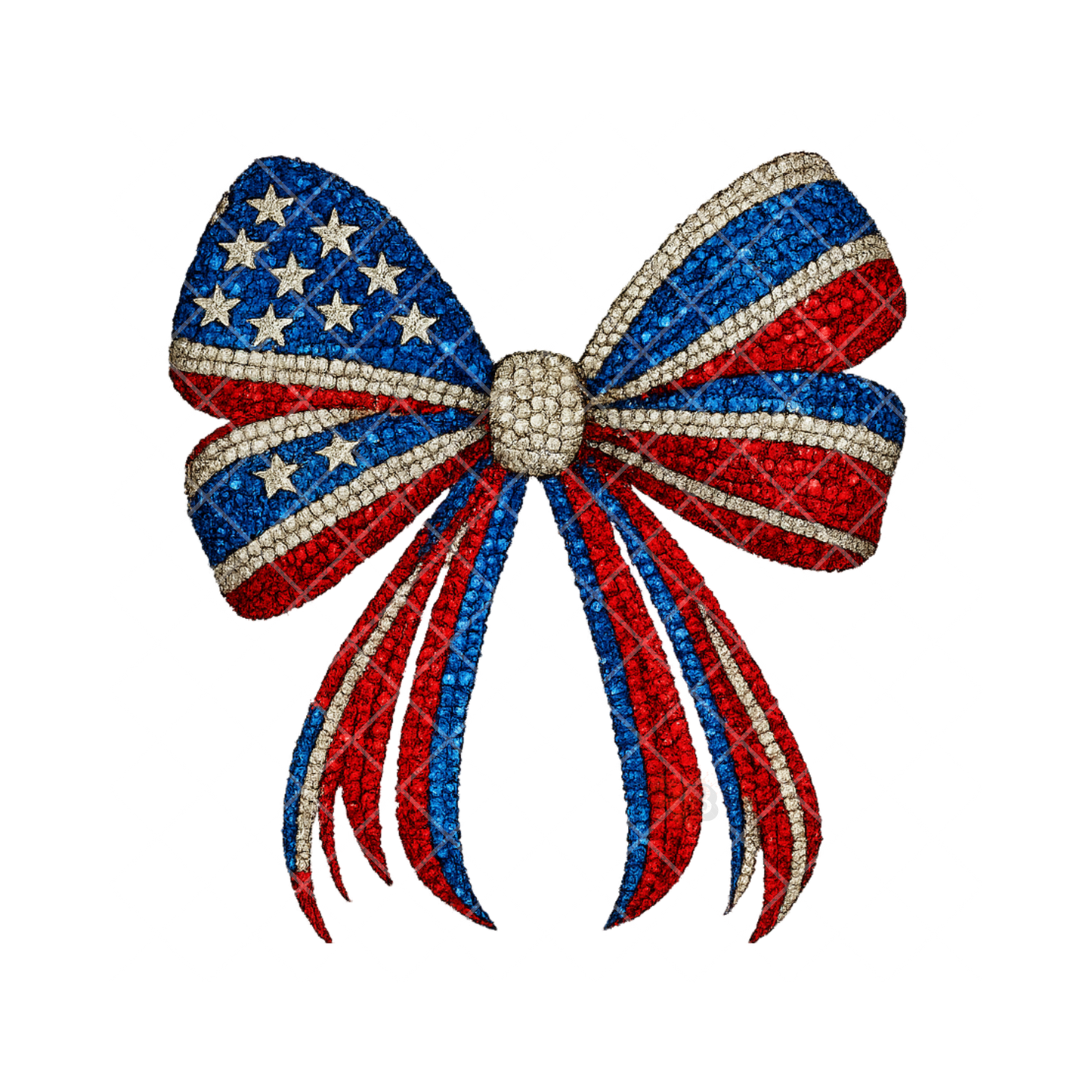 Patriotic Diamond Bow PNG