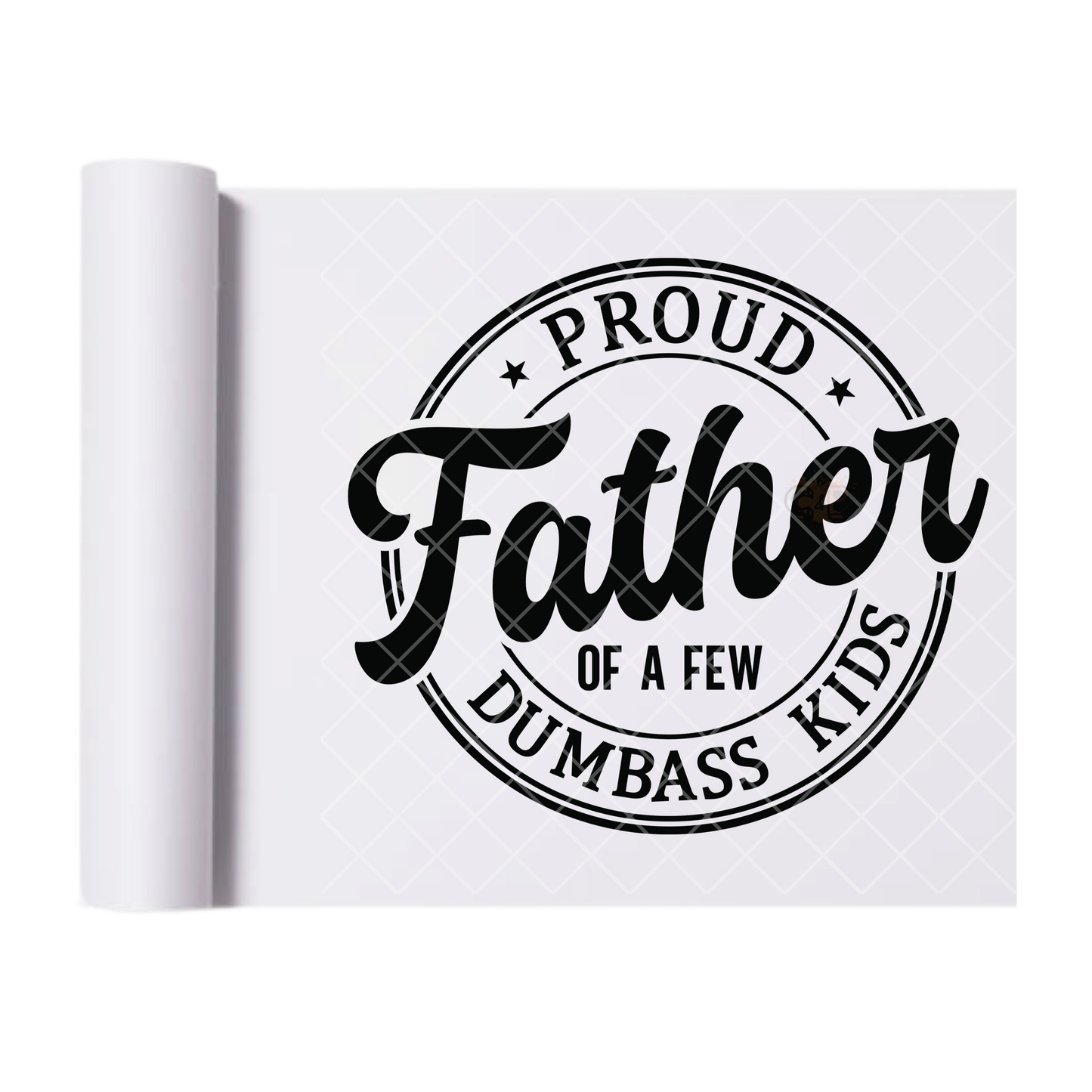 Proud Father Of Kids - Direct Print Film Transfer for Trendy T-Shirts, Cotton, Polyester & Blends - High-Quality Print
