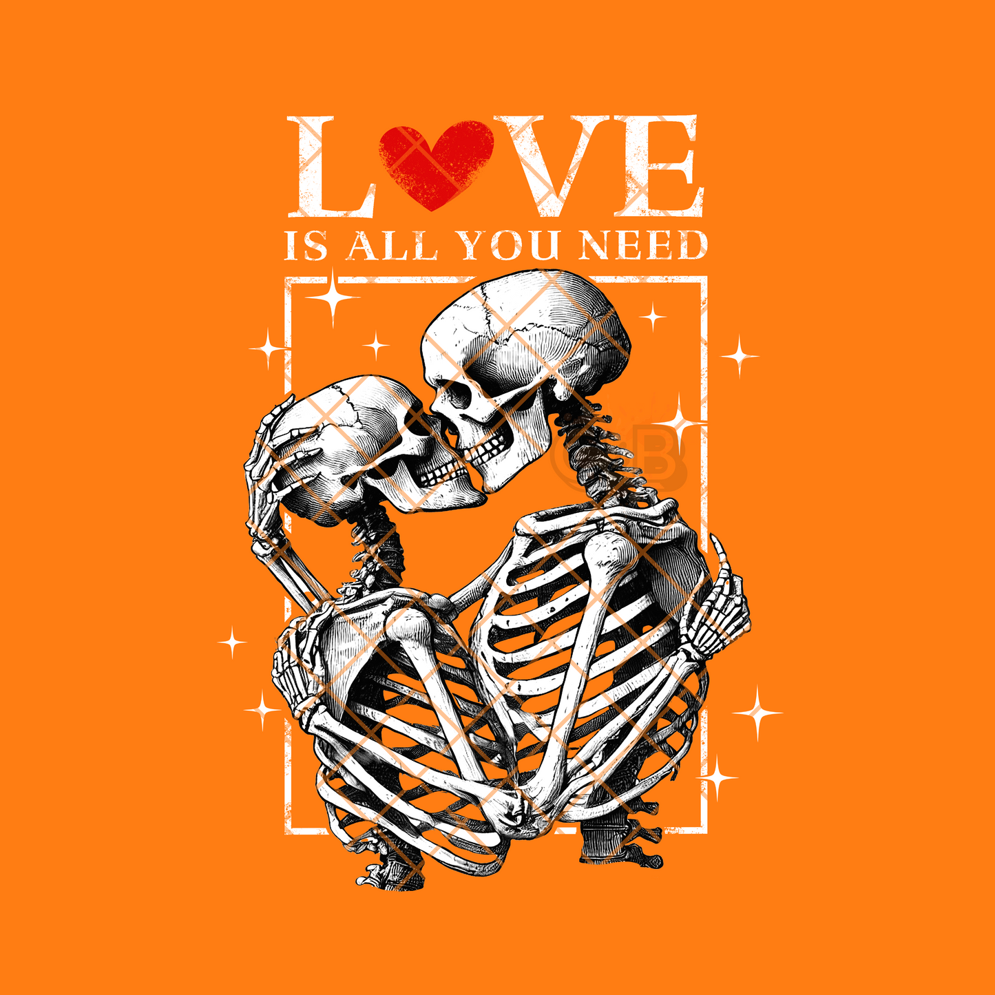 Love is all you need skeleton make out session PNG