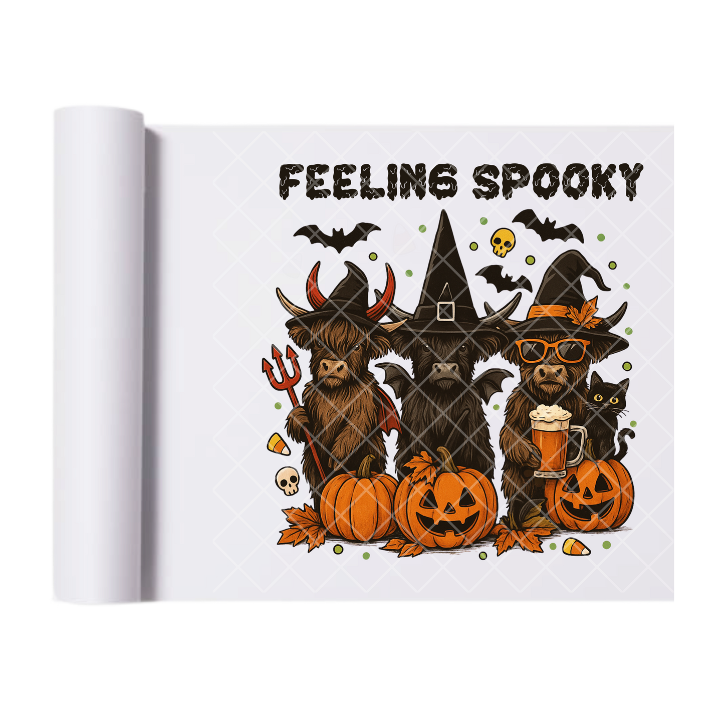 Feeling Spooky - Ready To Press Print Transfer for Apparel, Cotton, Polyester & Blends - High-Quality Print- Commercial Grade