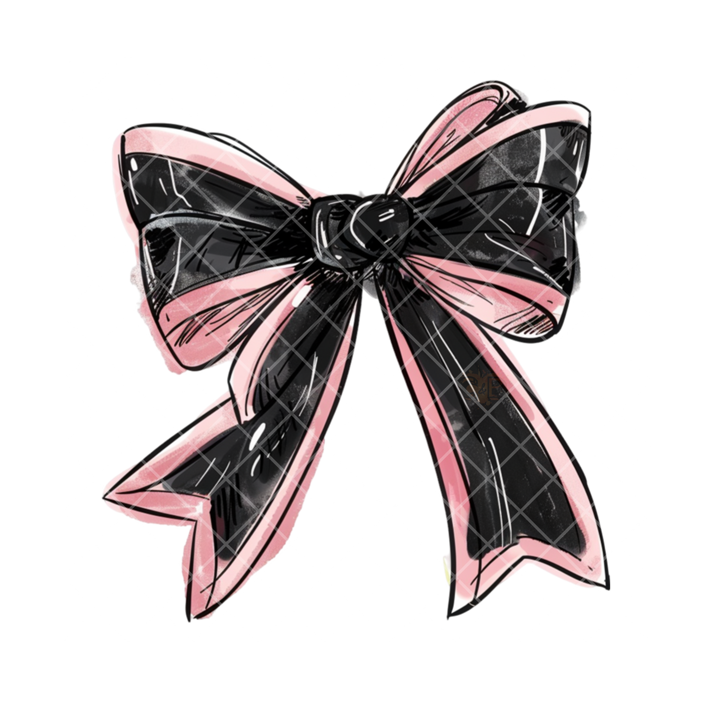 Black And Pink Bow PNG