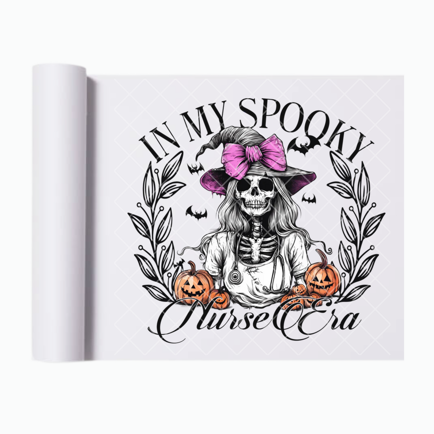 Spooky Nurse Era - Ready To Press Print Transfer for Apparel, Cotton, Polyester & Blends - High-Quality Print- Commercial Grade
