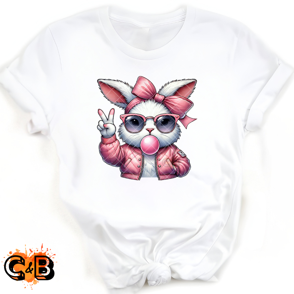 Cool Easter Rabbit Pink PNG