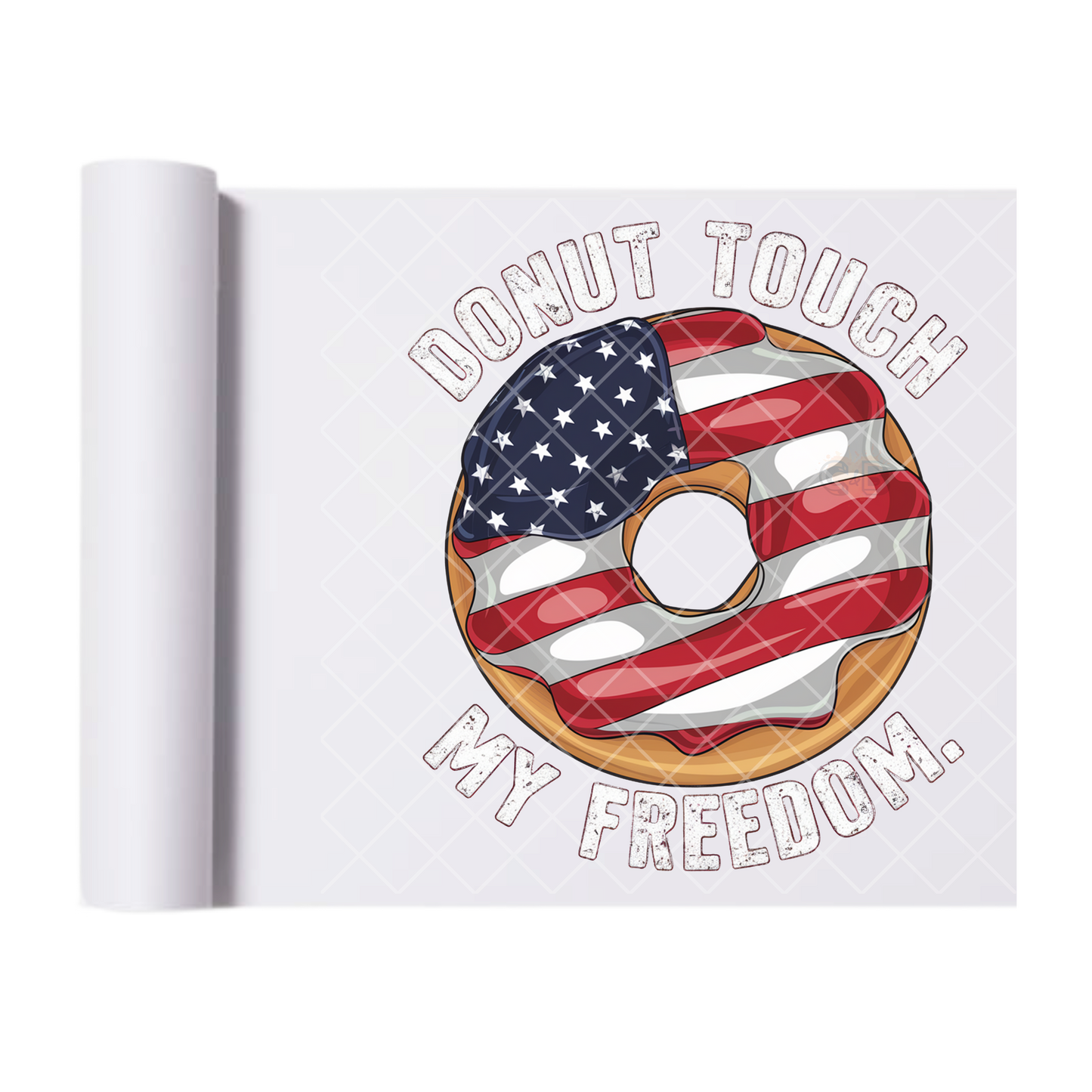 Donut Touch My Freedom - Direct Print Film Transfer for Trendy T-Shirts, Cotton, Polyester & Blends - High-Quality Print