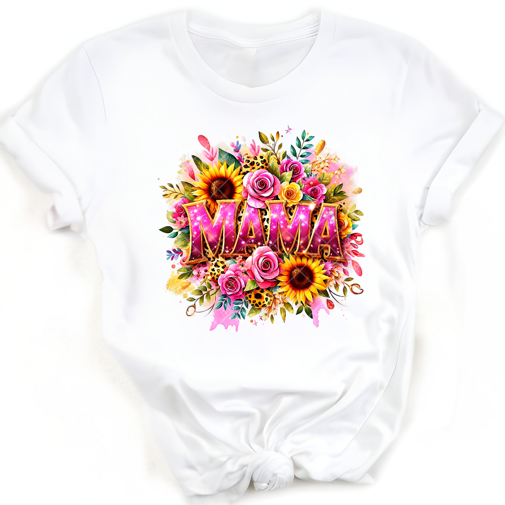Vibrant Mama With Sunflowers PNG
