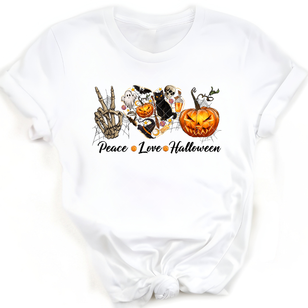 Peace Love Halloween PNG File