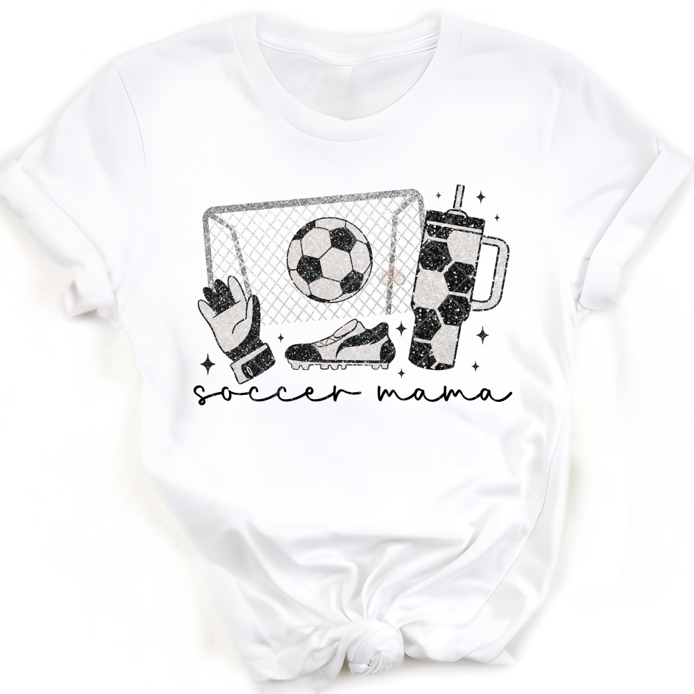 Soccer Mama Cup Shoes Gloves Goal - Premium Graphic T-Shirt for Casual Wear