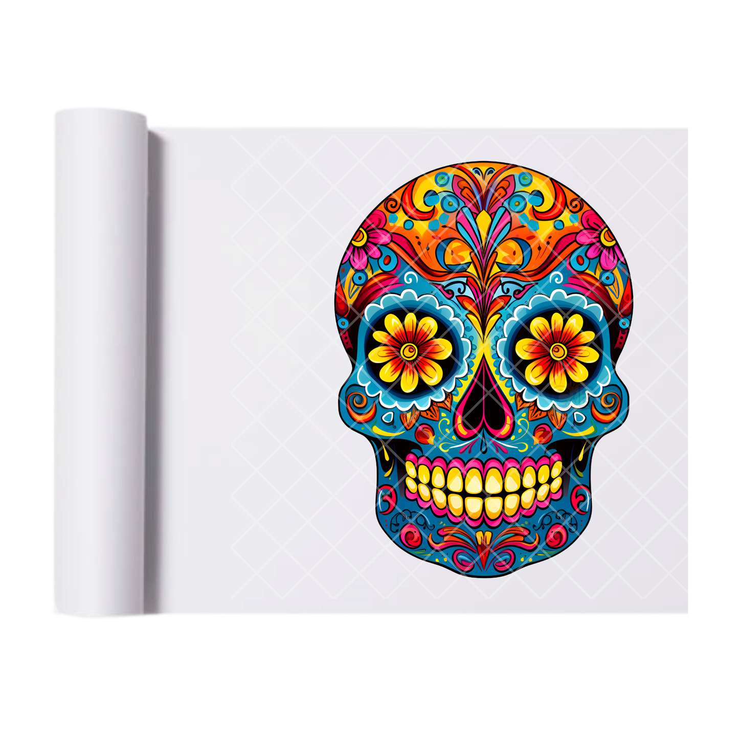 Decorative Mask Purple Jaw - Direct Print Film Transfer for T-Shirts, Cotton, Polyester & Blends - High-Quality Print
