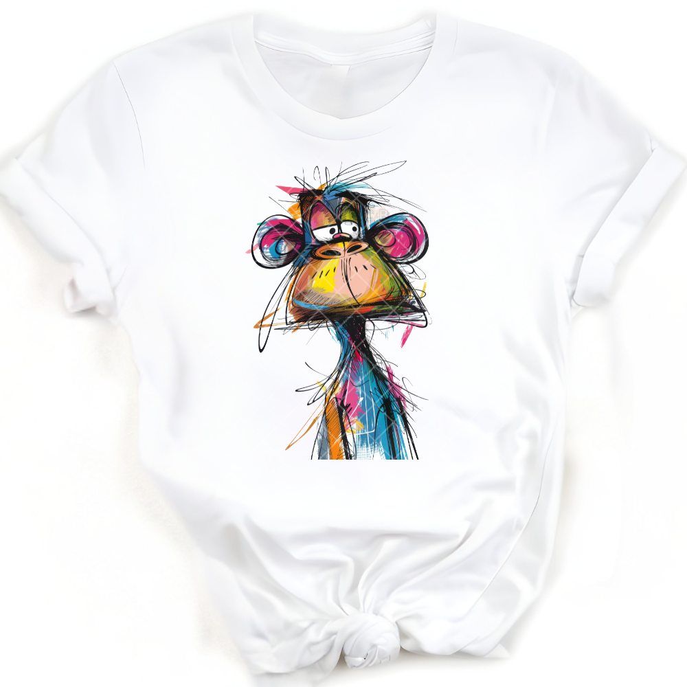 Sketchy Monkey - Premium Graphic Trendy T-Shirt for Casual Wear