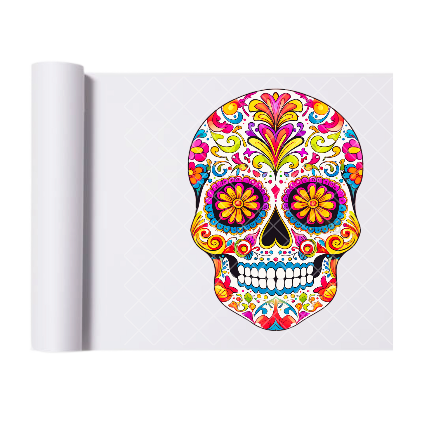Decorative Mask Yellow Daisy - Direct Print Film Transfer for T-Shirts, Cotton, Polyester & Blends - High-Quality Print