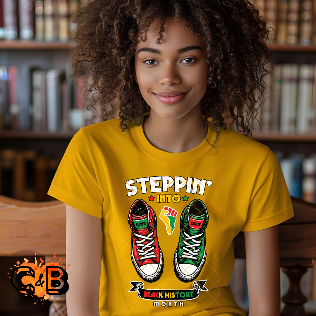 Stepping into black history PNG