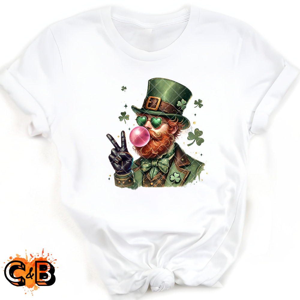 Irish Man Top Hat Bubble Gum PNG