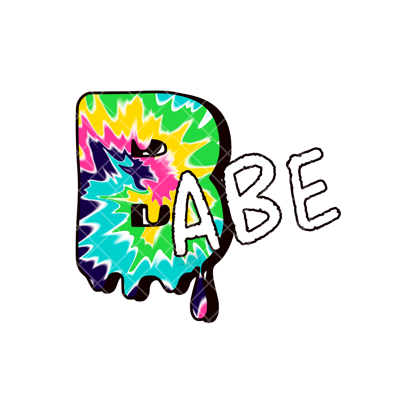 Tiedye Babe PNG
