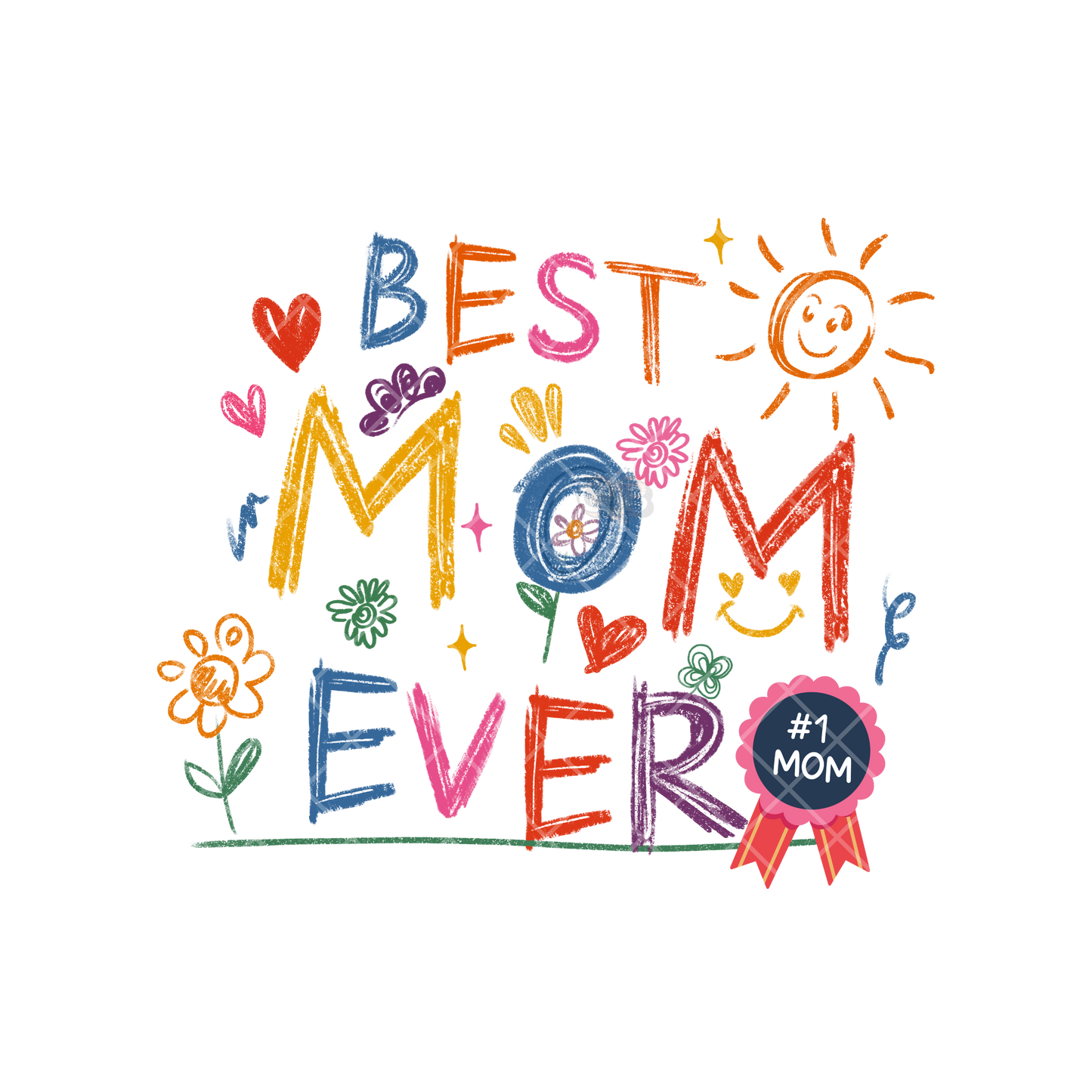 Best Mom Ever Young Font PNG
