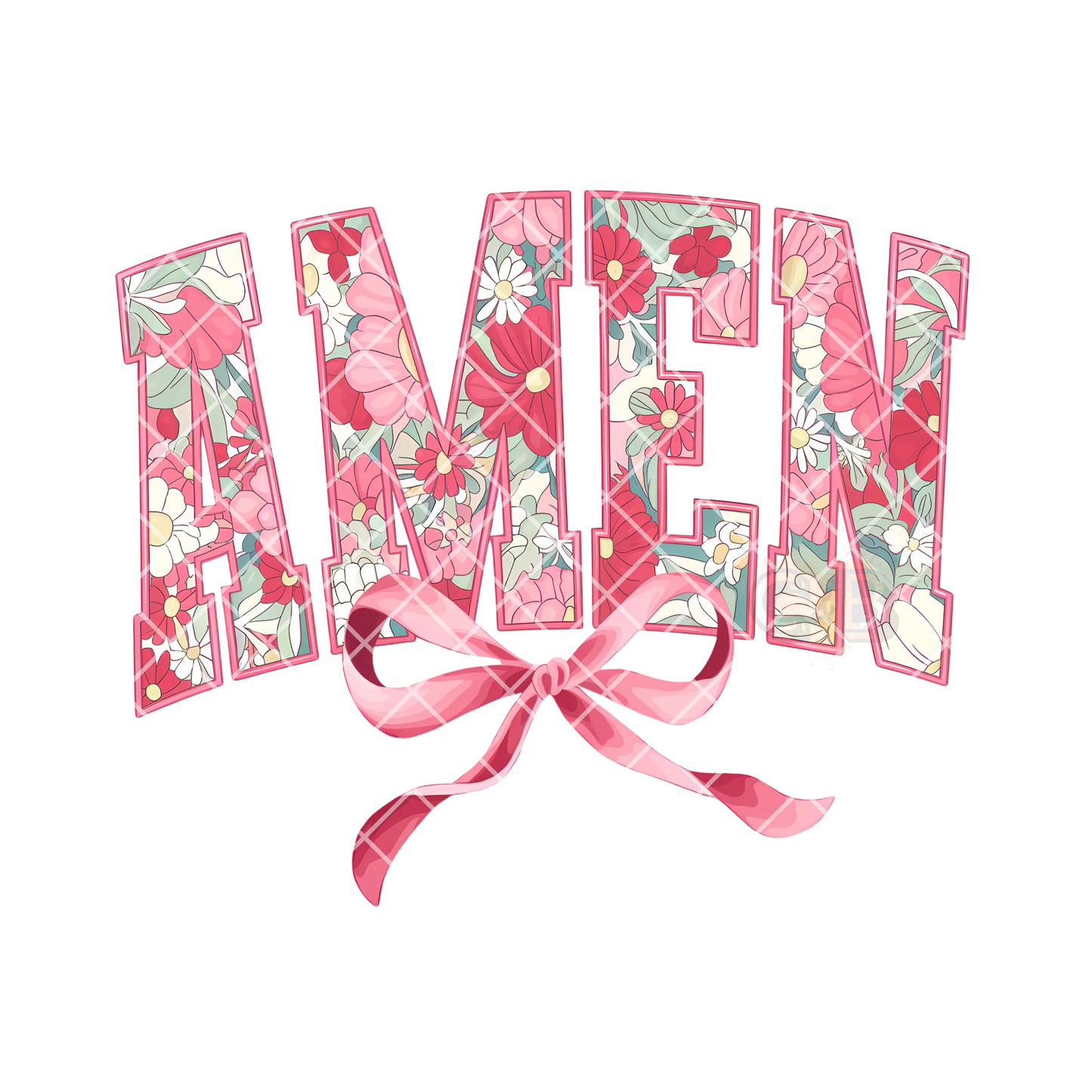 Amen pink ribbon PNG