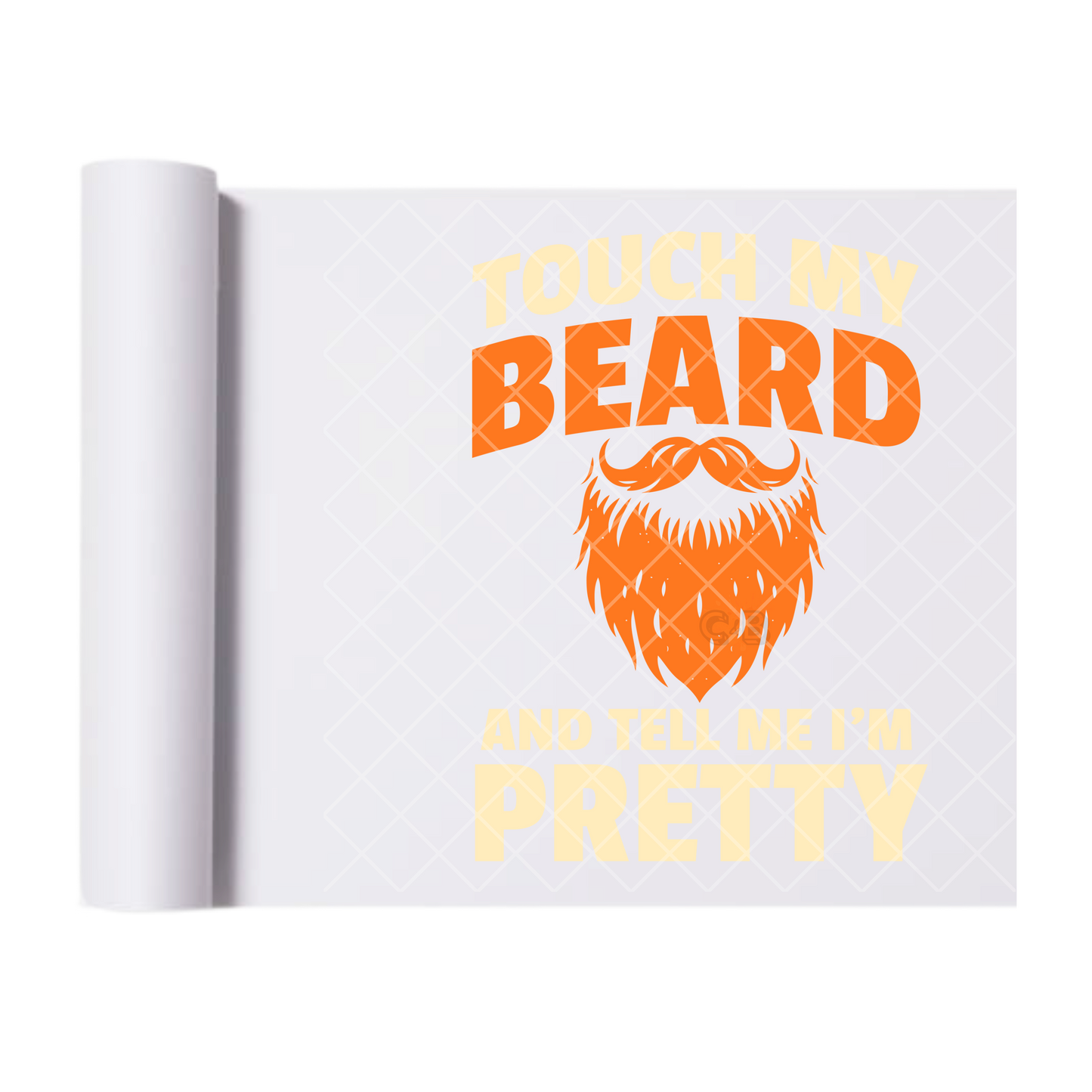 Beard And Call Me Pretty - Direct Print Film Transfer for T-Shirts, Cotton, Polyester & Blends - High-Quality Print